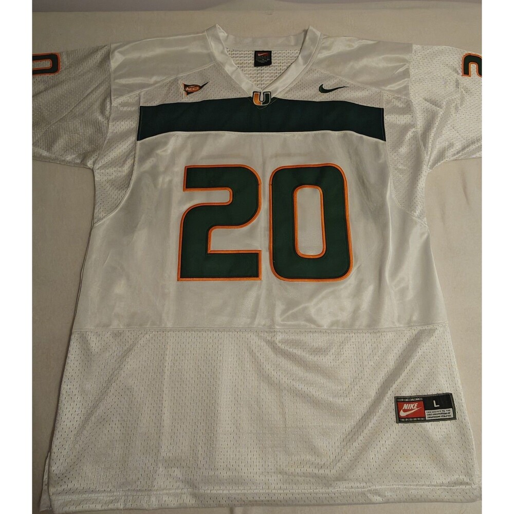 Nike Vintage 90s Miami Hurricanes Ed Reed #20 NCAA Football Jersey Mens Large